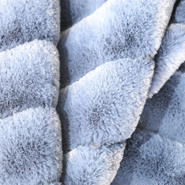 Hotsale 100% Polyester Soft Plush Custom Blanket Warm Faux fur Blankets for Sofa