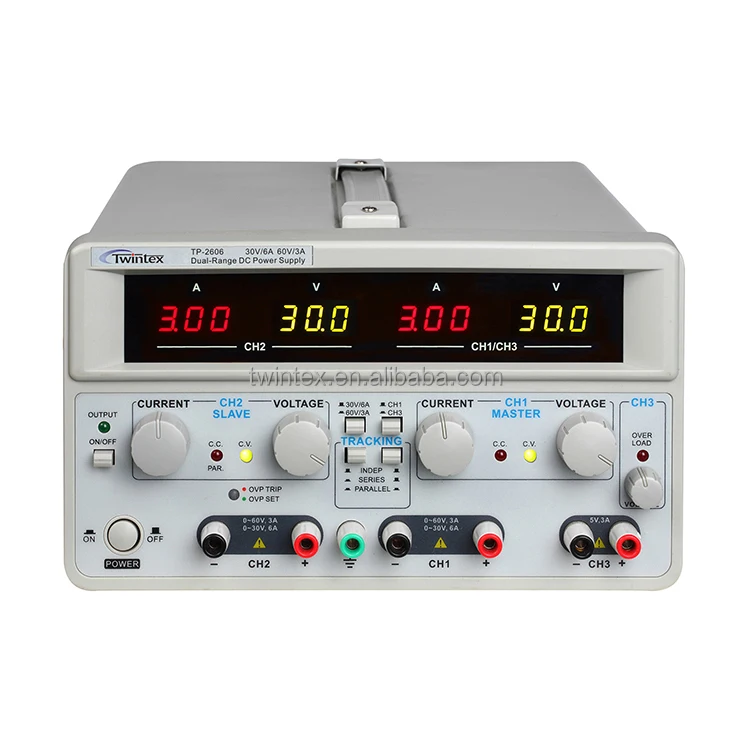 Two in One 30V 6A & 60V 3A DC Adjustable Regulated Laboratory Precision Multiple Output Dual Range Switching Power Supply