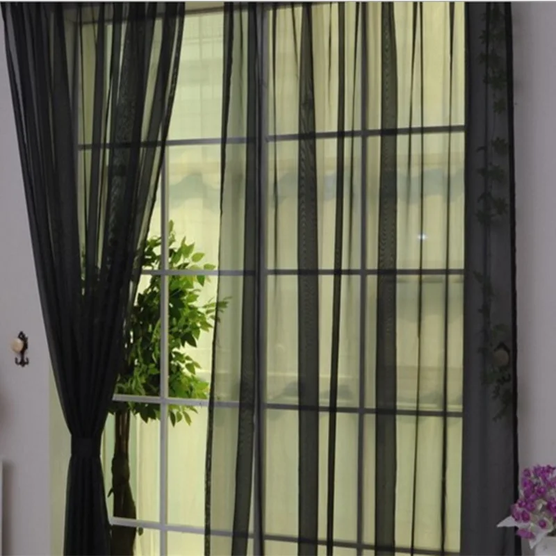 Transparent Outdoor Finished Wedding White Ready Made Yarn Sheer Tulle Backdrop Decorative Drapes Curtain Wholesale for Parties
