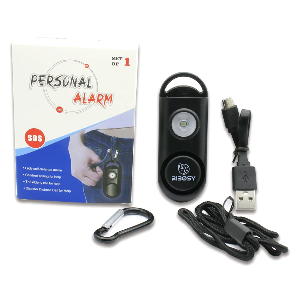 RIBOSY 2022 New Security Alarm System Easy to Carry Safety Siren Device for Women and Children