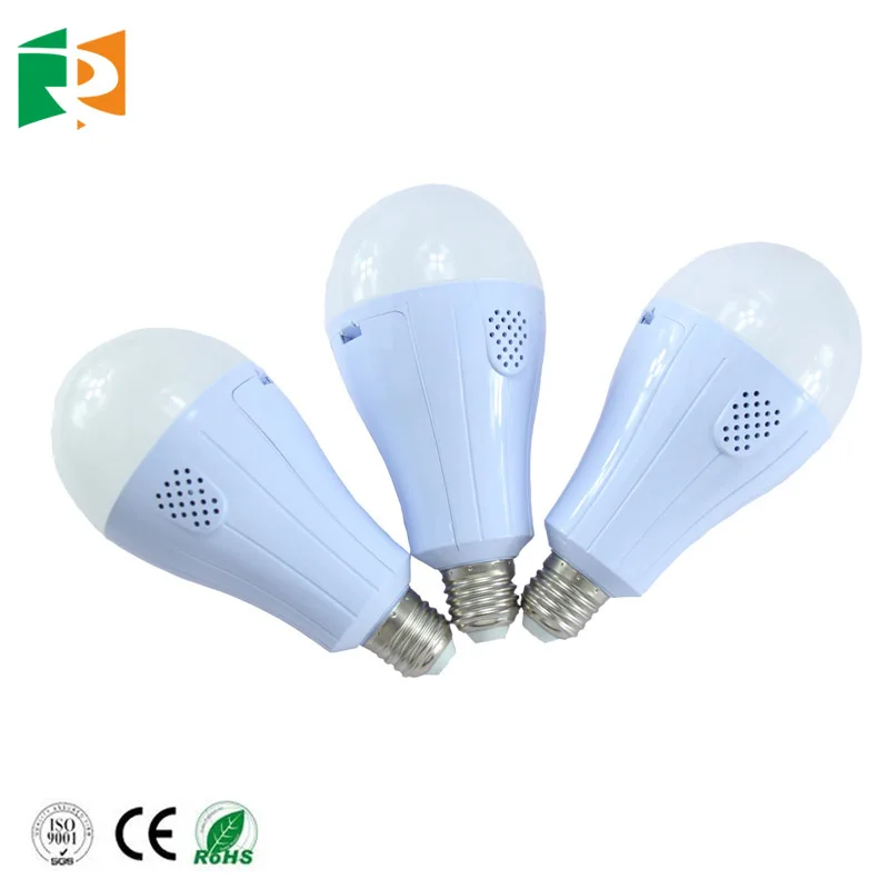 High Brightness SMD2835 12W Detachable Dual Battery Rechargeable LED Emergency BULB with  3-4 Hours Backup Time