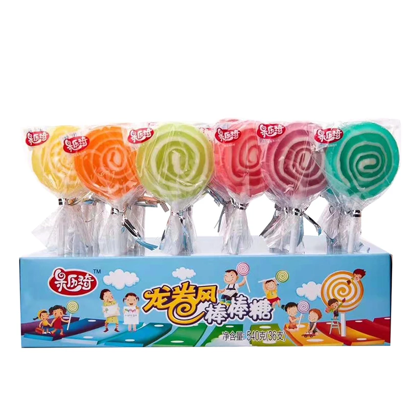 Big Round Mix Fruit Flavor Flat Lollipop Hard Candies For Sales