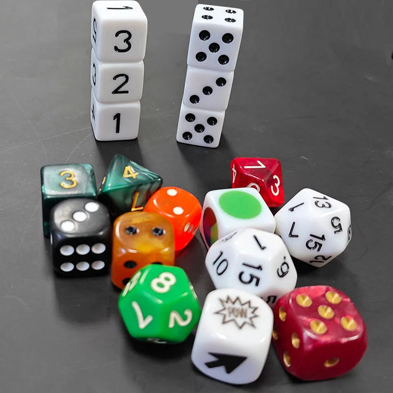 Custom OEM transparent and polygonal dice games