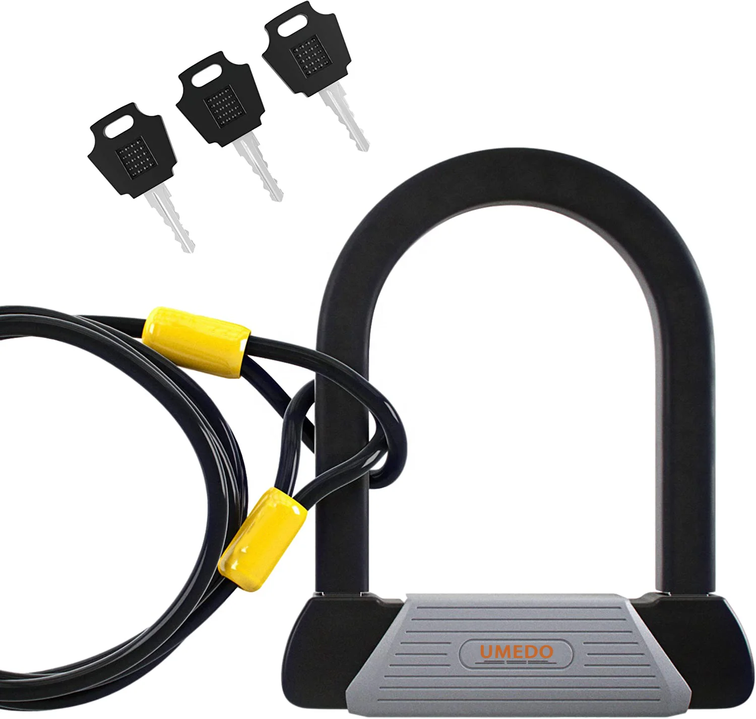 UMEDO 16mm Heavy Duty U Lock 1200mm Steel Chain Cable Bike Lock Shackle  Bicycle Lock Mount Holder