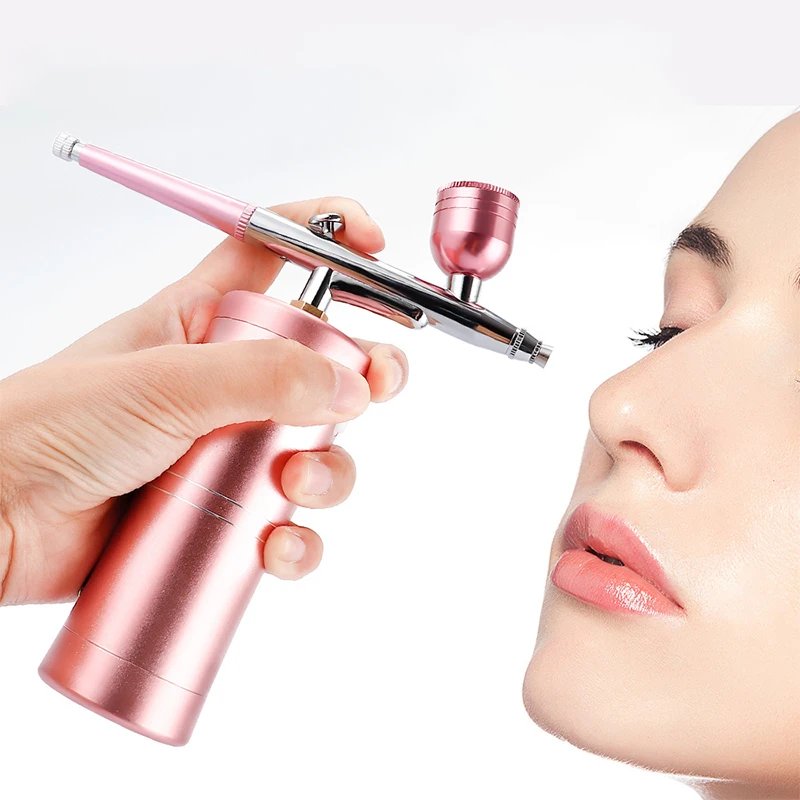 High Pressure Airbrush Gun Face Spray Oxygen Injector Mask Portable Facial Machine Handheld Water Oxygen Injector