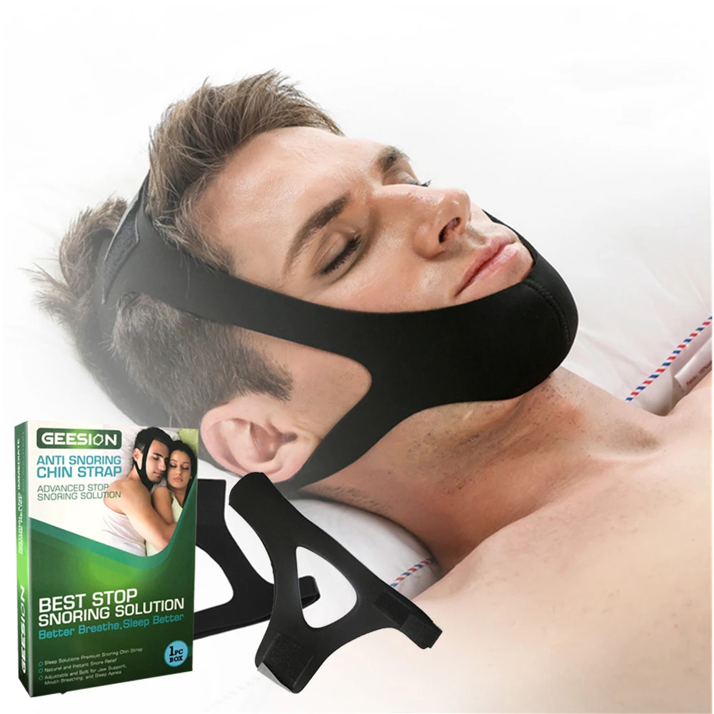 Comfortable Stop sleeping Apnea Jaw Support Anti Snoring Belt chin strap