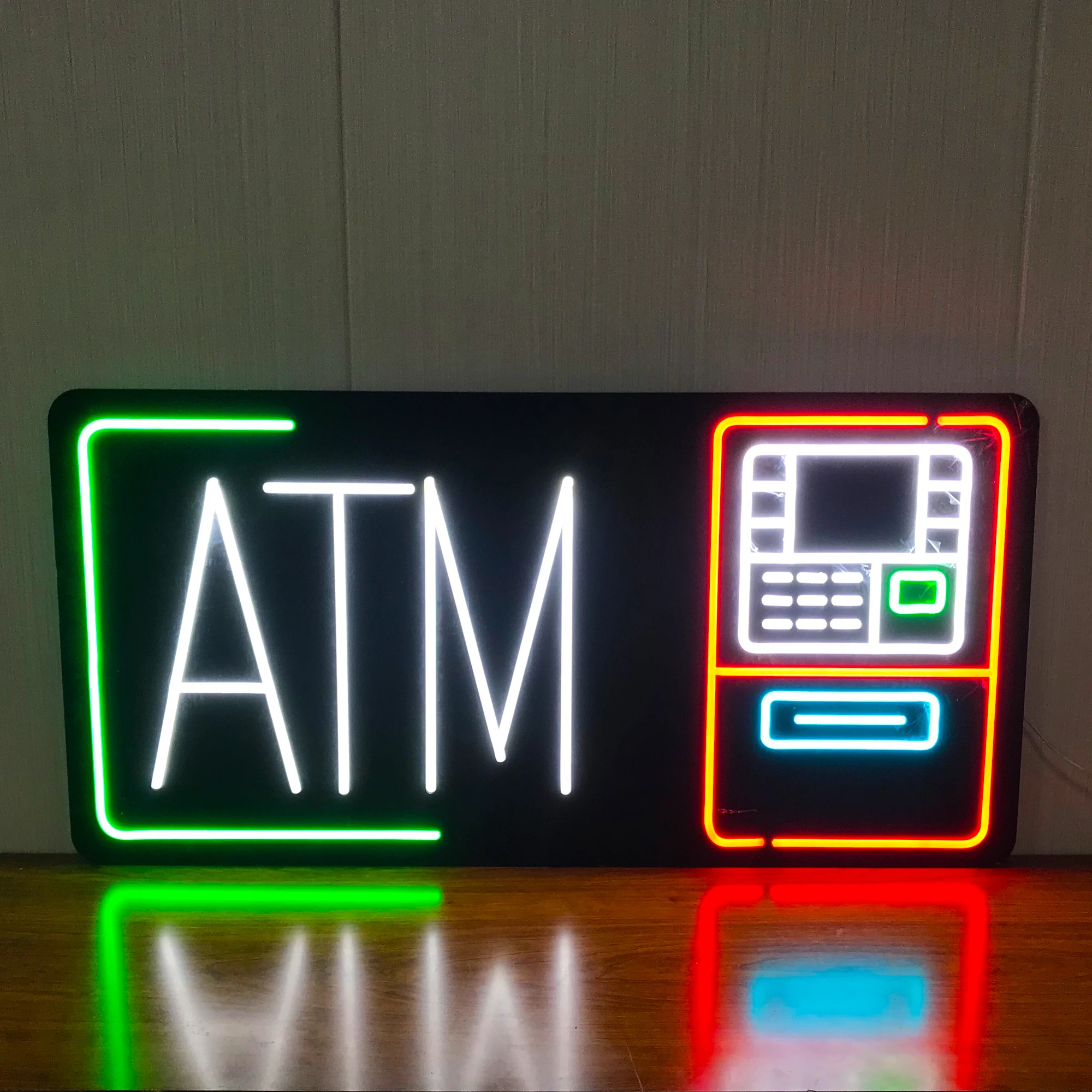 Custom ATM Sign LED Flex Neon Sign Making Machine for Wall Logo Sign Drop Shipping No MOQ Business Window Decoration