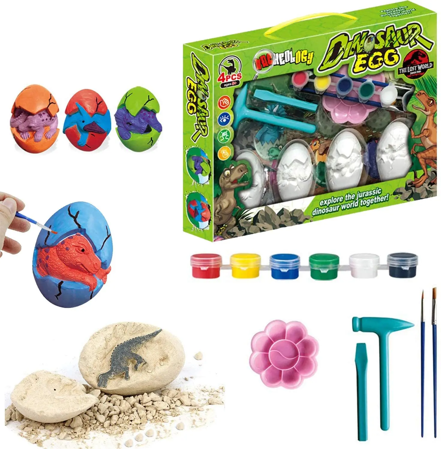 Educational archaeological dig kit toy DIY Paintings dinosaur egg toy HN886840