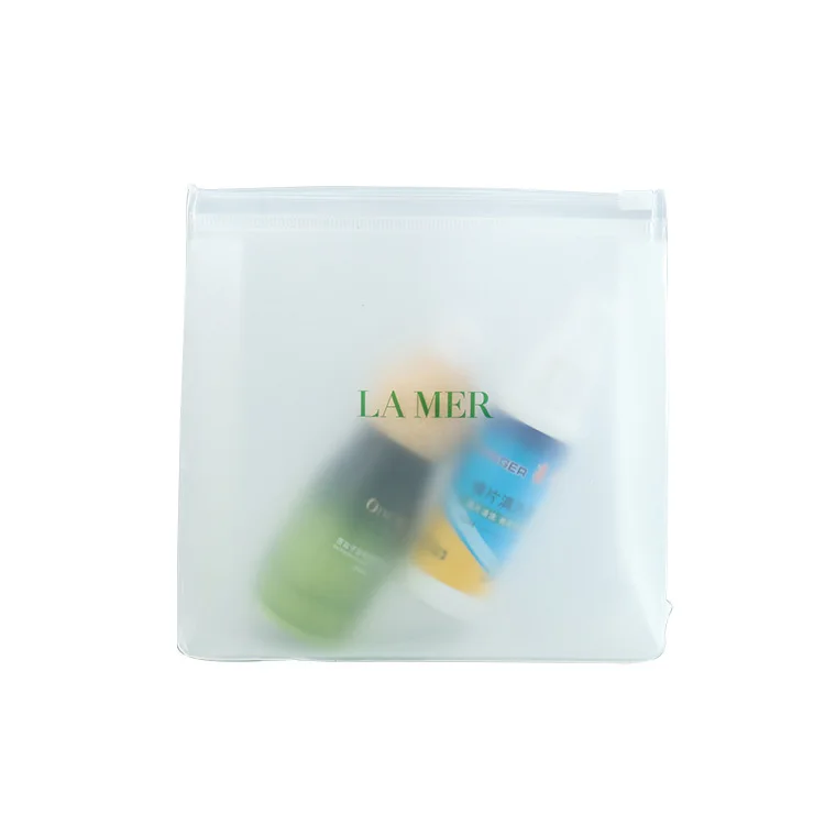 pvc cosmetic bag travel toiletry bag customized EVA waterproof transparent frosted zipper bag