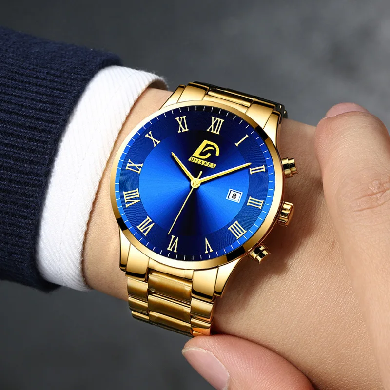 Classic Style Hot Top Brand Stainless Steel Quartz Movement Watch