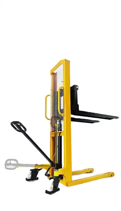 Economic Hand Stacker Factory Manual Forklift Adjustable Height 1 T 1.6m