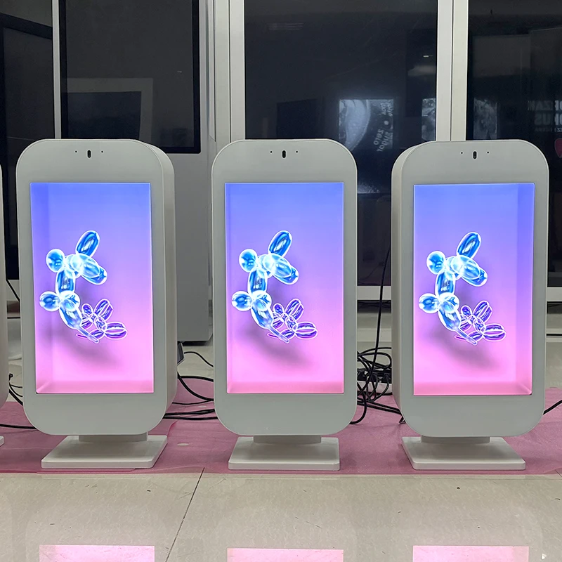 new technology 3D transparent lcd display jewelry advertising kiosk popular digital signage box