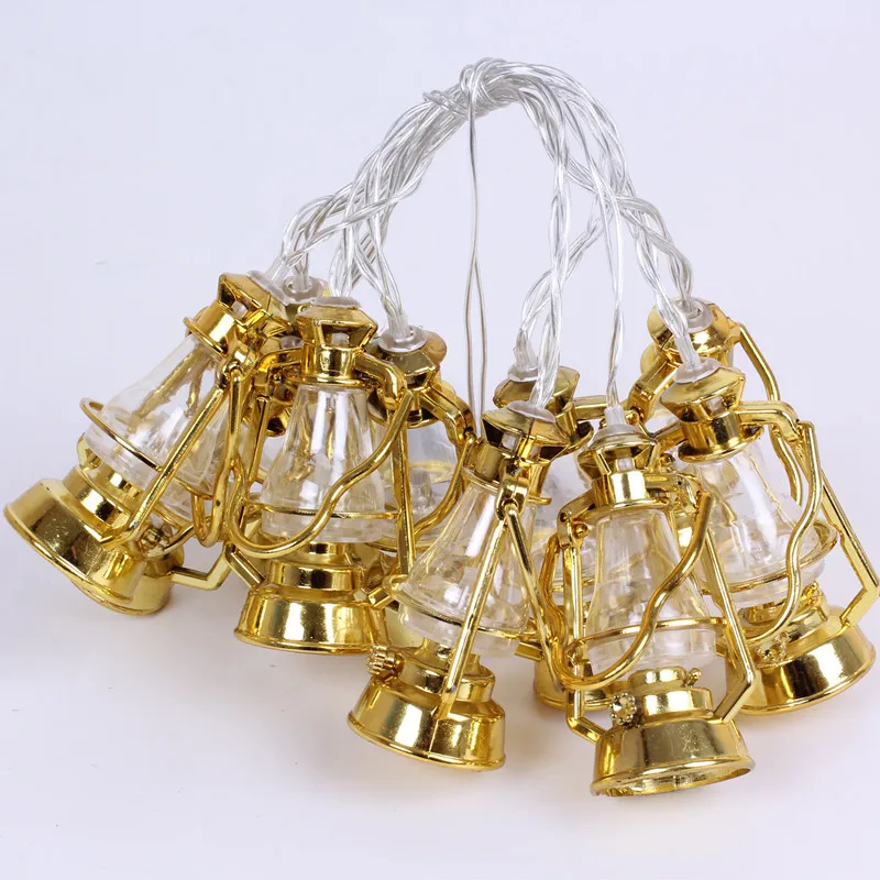 Wholesale fairy 10L Muslim Ramadan lantern Eid al-Fitr palace lantern lantern oil lamp string lights Christmas decoration