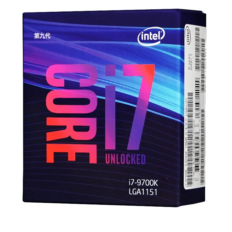 ForIntel Core i7 9700K 9th generation CPUs boxed pc gaming cpu processor 8 core 8 thread LGA1151