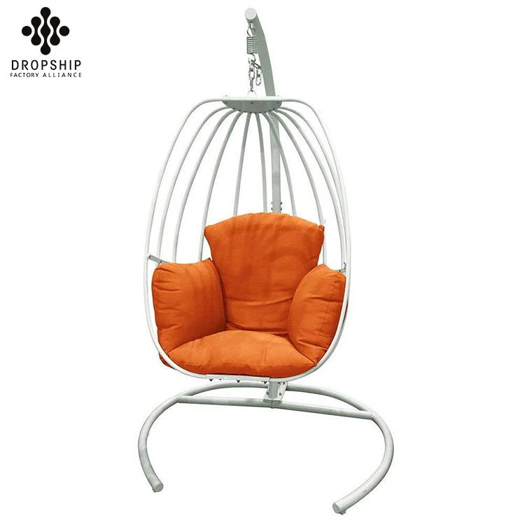DS-ES0004 2023 factory wholesale rattan furniture indoor garden wicker rattan cheap hanging egg swings+chair