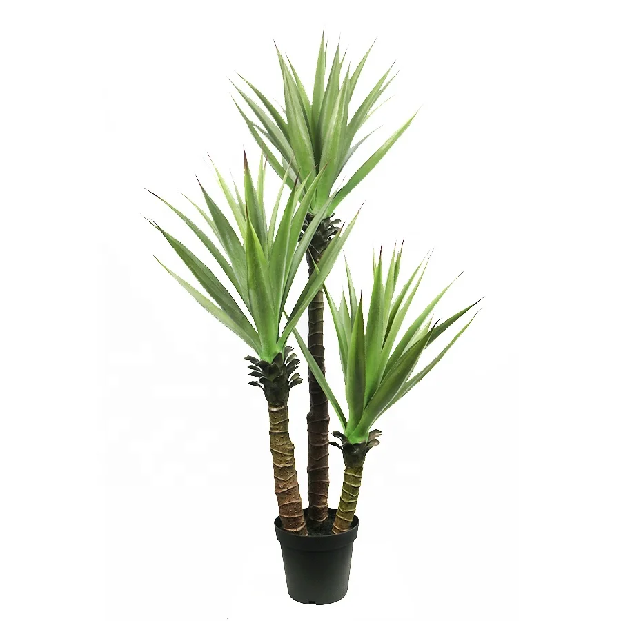 Good quality 160cm high faux agave plant with plastic pot for landscape decoration