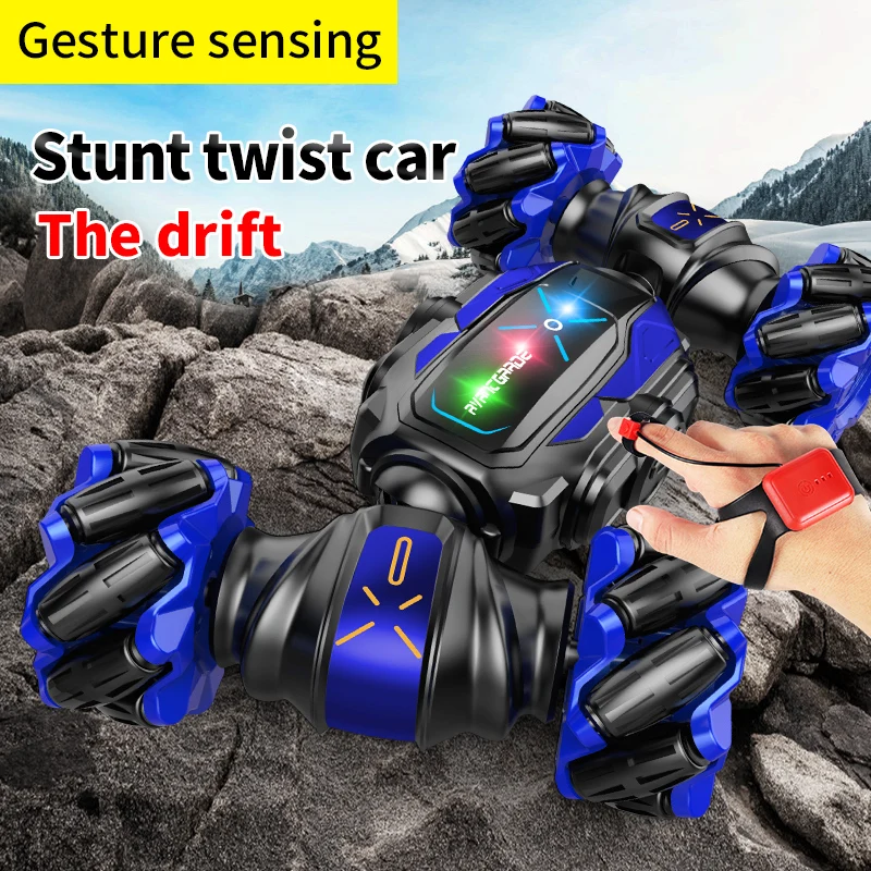 gesture sensor watch control dual 4wd drift car rc stunt 1/12 flexible deformation vehicle special kids off road car