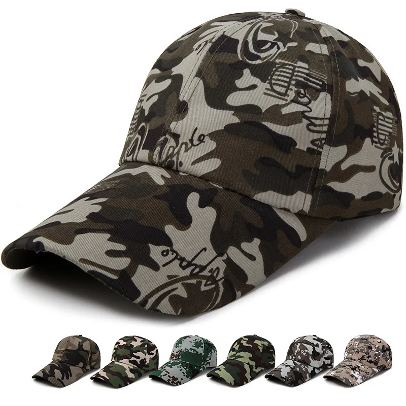 Custom embroidered logo camouflage cap for men and women casual outdoor Baseball cap