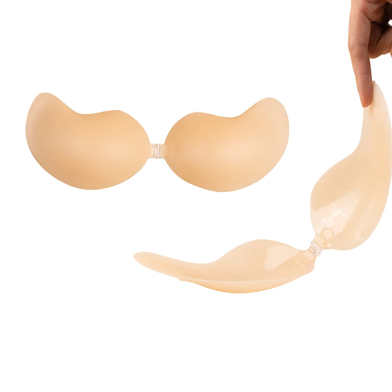 Front Closure Seamless Onefeng Silicone Breast Form for Crossdresser Cosplay Falseboobs Mastectomy Prosthesis Pocket Bra