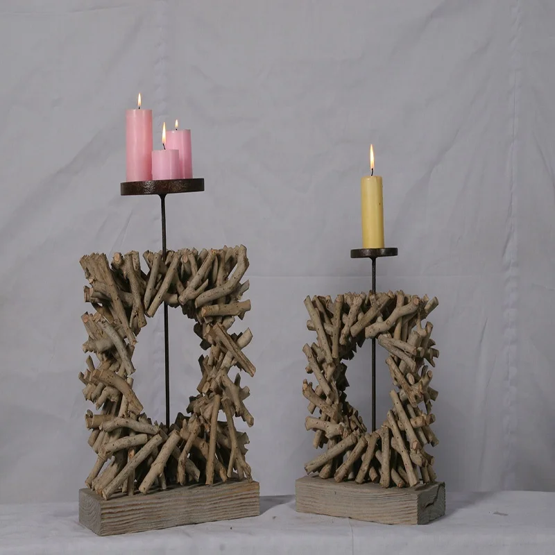 Деревянный подсвечник 7 tealight в новом