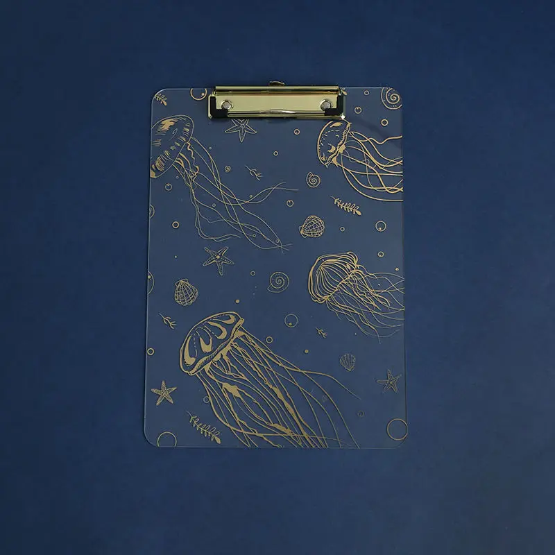 Fashion bronzing acrylic folder plastic splint writing board student clipboard accept customization