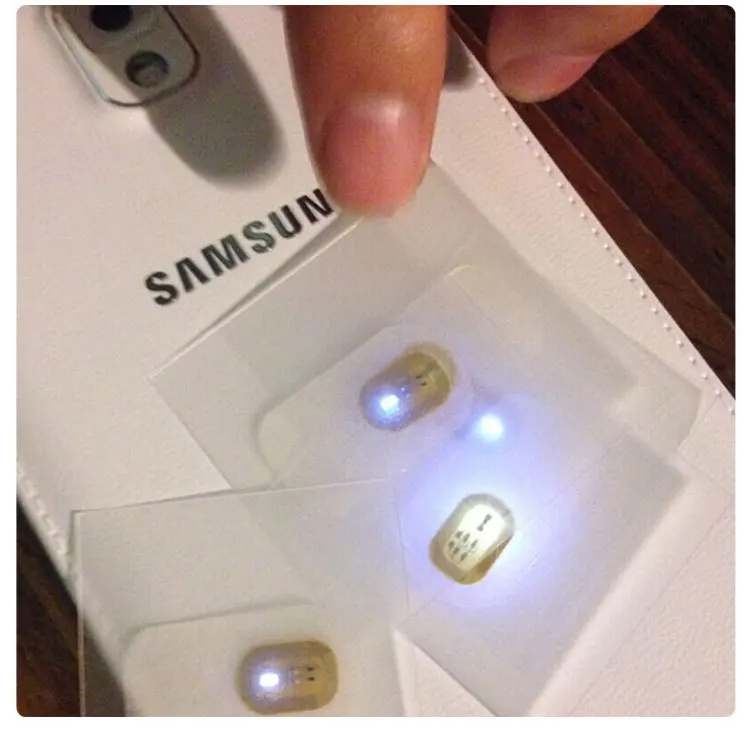 Fashion Flash Led NFC Nail Sticker Finger Nail Tag For Nail Art Decoration