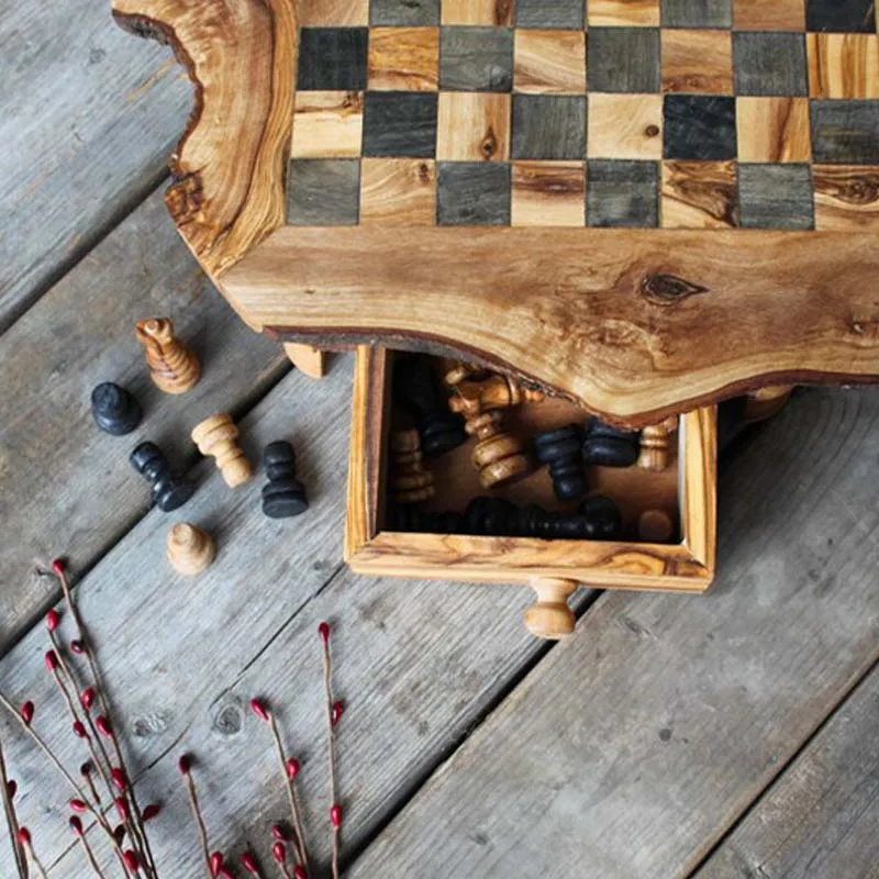 Custom Classic luxury wholesale Personalized Chess Set Beginner Chess Set for Kids wood Handmade chess board