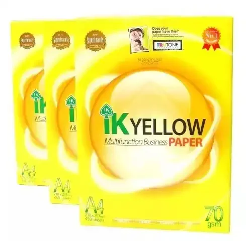 IK желтая копировальная бумага A4 Дешевая Бумага 70gsm 75gsm 80gsm