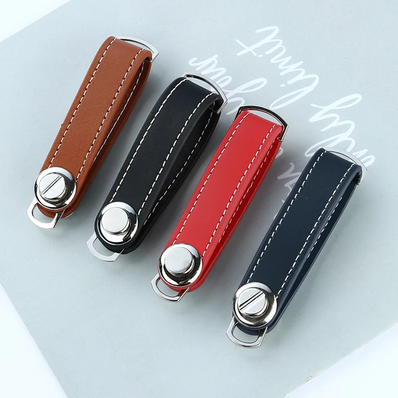 Fashion Car Key Pouch  Keyring Collector Pocket Key Chain Key Organizer Smart Leather Keychain