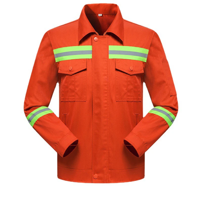 Spring And Autumn Sanitation Work Clothes Breathable Long Sleeve Health Overalls Suit Orange Reflective Cleaning Suit