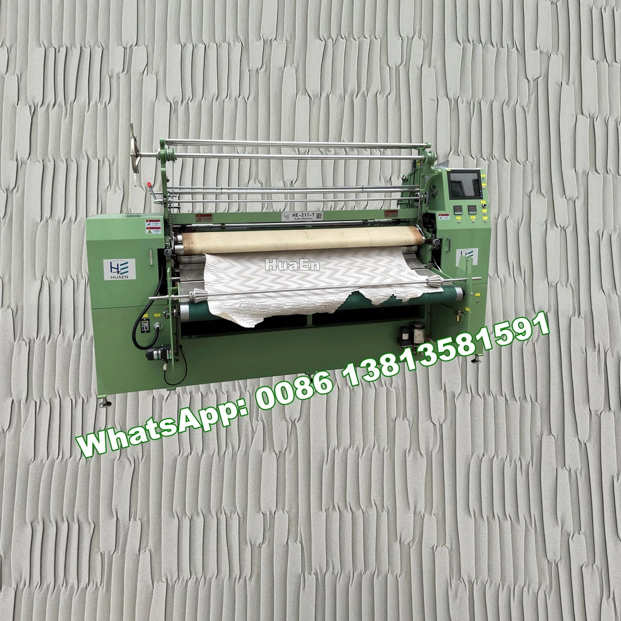 Manufacturer HuaEn Flat Side Bamboo Zigzag 100 Kinds of Pleat Designs HE-217-T Fabric Jacquard Machine for Pleating