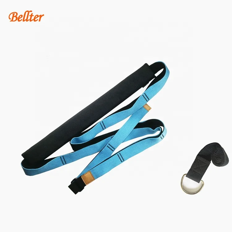 New Design Cotton Waist Exercise Belt Yoga Fitness Strap d ring door stretching strap
