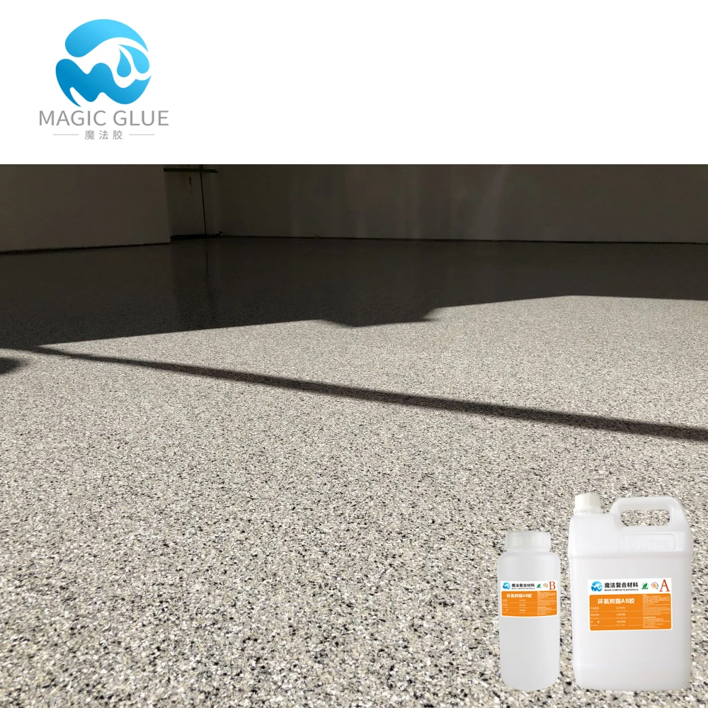 Self-leveling Brush 2 Part Flake Chip Epoxy Concrete Floor Paint Coating