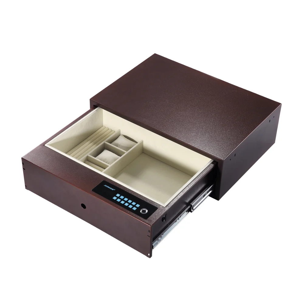 Jayna High Quality Digital Lock Safe Mocha Fingerprint Lock Box 2019 Home Hotel Office Bank Carton Box Iron G06004A-1 CN;GUA