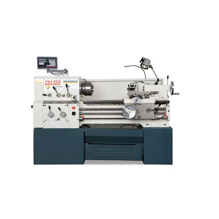 Stable Performance  C6132D Lathe  Width Of Bed Guide Rail 320Mm  Cnc Bench Lathe Table Top Cnc Lathe Bar Feeder