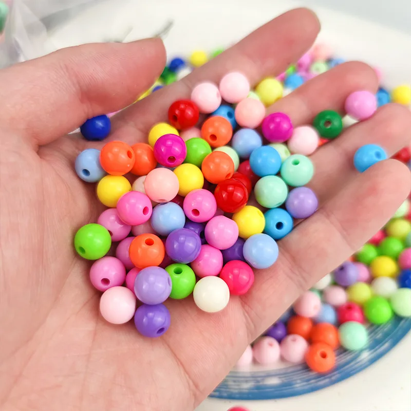 JC Crystal Direct Sell High Quality Colorful Candy Acrylic Plastic Round Beads