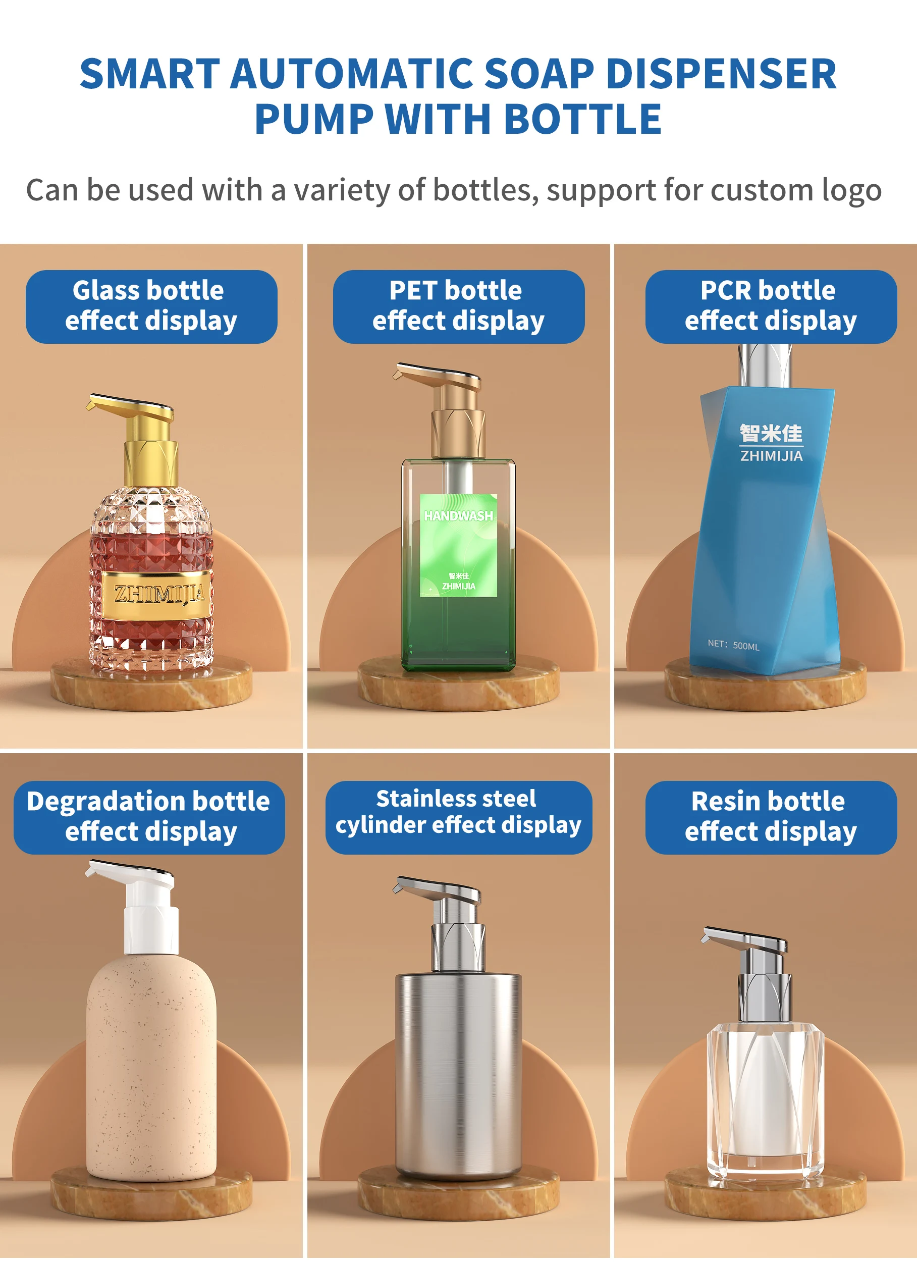 New 2023 28 33 38mm Customizable bathroom soap wandhalterung dispensers gold automatic pump foam soap dispenser bottle pump