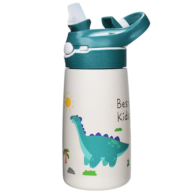 Aohea Custom Kid School thermos square Water Bottle 304 stainless steel aluminum Water Bottle with straw