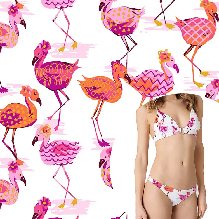 econyl swimwear athletic knit angel print luxury floral nylon polyester spandex fabric