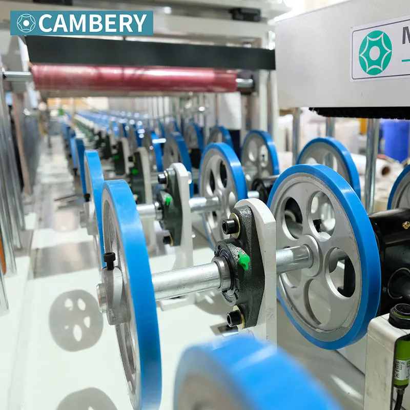 
300mm Cambery woodworking profile wrapping machinery aluminum sheet PVC paper PUR laminating wrapping machine 