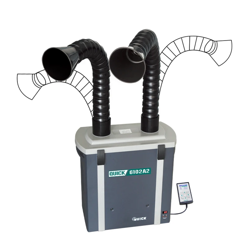 Factory Direct Supply Quick 6612 Smokeless Soldering Smoke Remover low noise Fume Extractor brushless fan