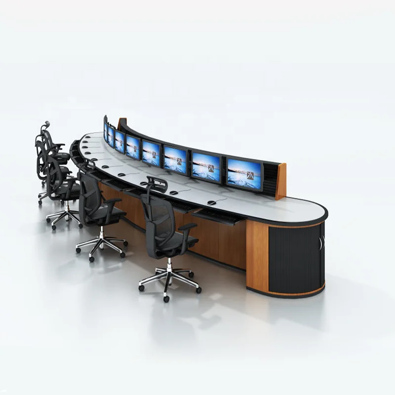 Hot Sale Led Light Command Center Monitor Console Desk Conference Room Commercial Furniture Security Operations Tables