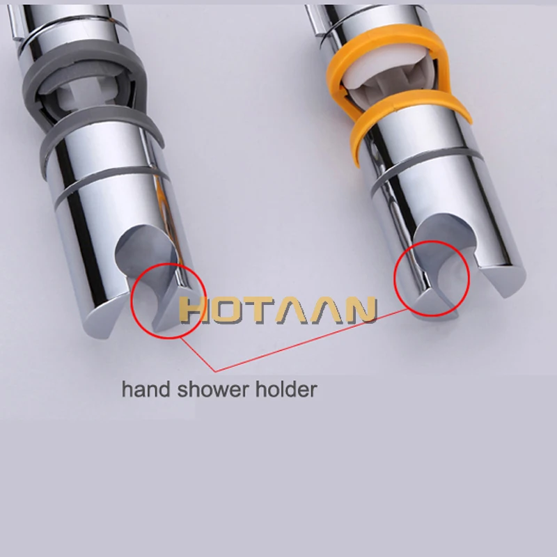 Universal 18-25MM Adjustable Slide Bar Slider Clamp Bathroom ABS Holder Hand Shower Rail Head Bracket