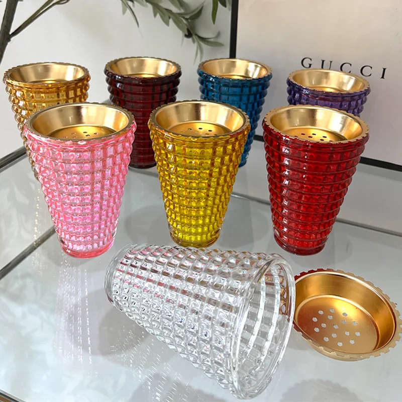 Crystal Glass Incense Burner Muslim Decoration Arabian Ramadan Church Decor Islamic