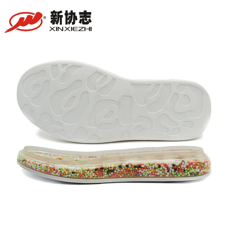 Xinxiezhi Suela Air Cushion TPR Soles For Shoes Colorful Bead Shock Absorption Fitness Casual Spore Shoe Sole
