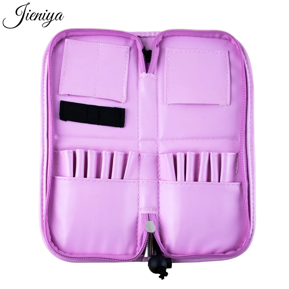 Jieniya Private Label New pink Brushes Bag Pen Storage Case Container Makeup Brush Practice Stand Tool Nail Art Brush Holder