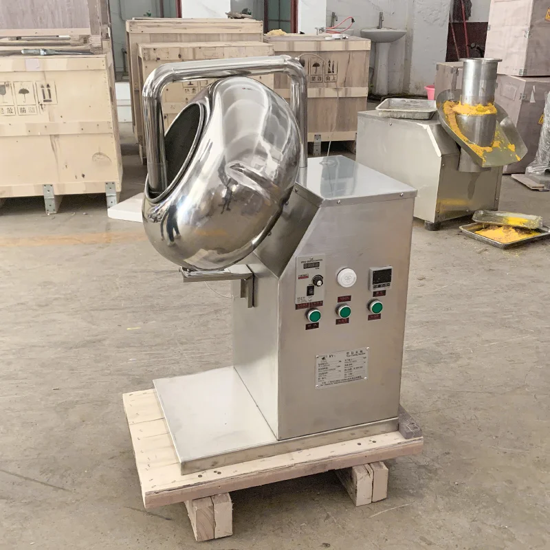 BY-400 Small Business Easy Operation Food Grade Almond Nut Sugar Coating Machine For Chocolate