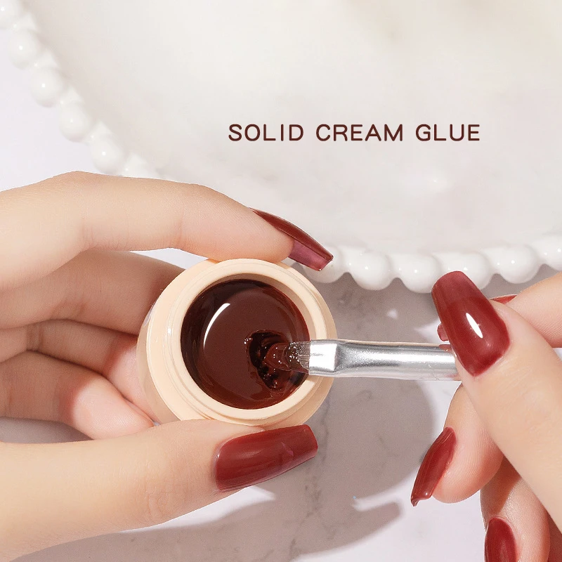 Soild Nail Art Gel Polish Solid Pudding Jelly Gel Polish Private Label Solid Cream Nail Gel Polish