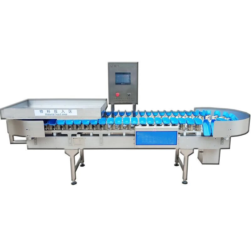 High accuracy Automatic Vegetable Weight Checker Stainless Steel Shrimp Chicken Wings Weight Control Fish Weight Sorting machine