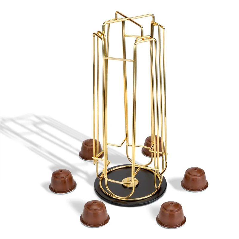Wholesale In Stock Custom 24 Pods Rotary Base Dolce Gusto Coffee Capsules Holder Stand